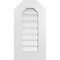 Ekena Millwork Octagonal Top Surface Mount PVC Gable Vent: Functional, w/ 3-1/2"W x 1"P Standard Frame, 14"W x 26"H GVPOT14X2601SF - alternate 1